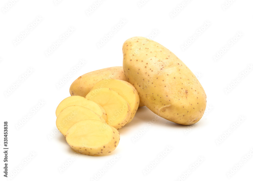 Potato isolated from the farm organic on white background. Potato isolated from the farm organic on white background.