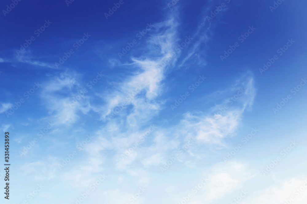 The sky is blue with beautiful clouds. The sky is blue with beautiful clouds.
