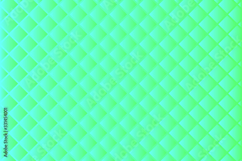Gradient light green-blue background made of cubes. Vector