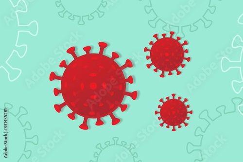 coronavirus covid-19 cell background vector illustration