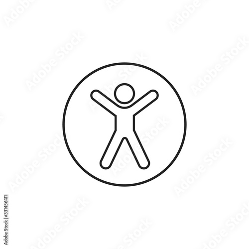 Accessibility line icon universal access vector icon