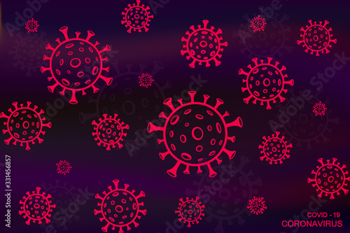 Coronavirus Epidemic (2019-nCoV) pattern. Covid-19 flat vector pattern background. Covid-19, novel coronavirus, 2019-nCoV, quarantine banner concept
