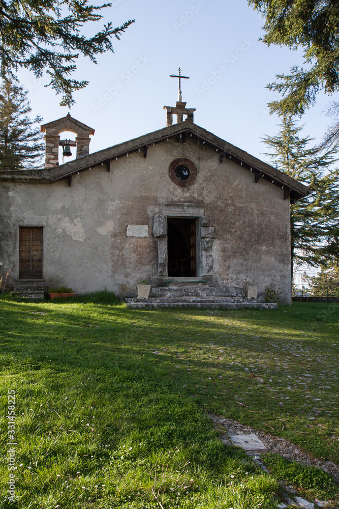 ancient country church Capranica Prenestina, near Rome