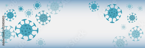 Banner, background concept about coronavirus outbreak in 2020. World Coronavirus Cell China Influenza Respiratory