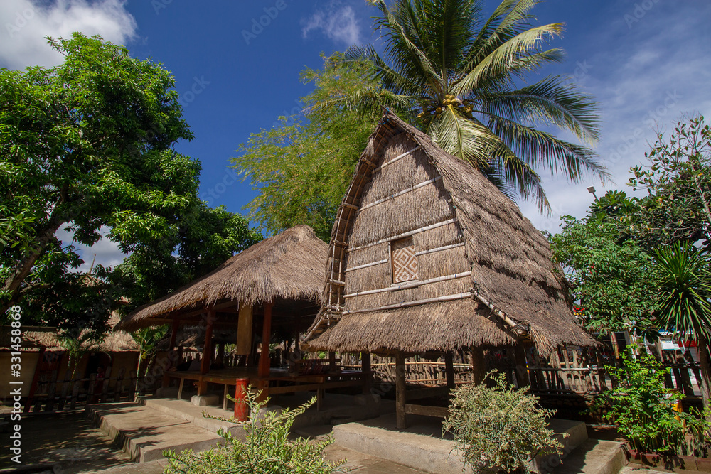 sasak tribe traditional house and granary in sade village, Lombok