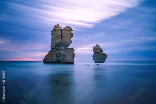 gibson steps at sunset, twelve apostles, great ocean road in victoria, australia