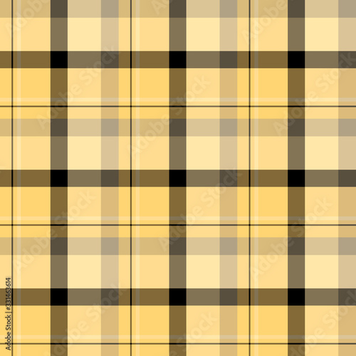Seamless pattern in great creative yellow and black colors for plaid, fabric, textile, clothes, tablecloth and other things. Vector image.