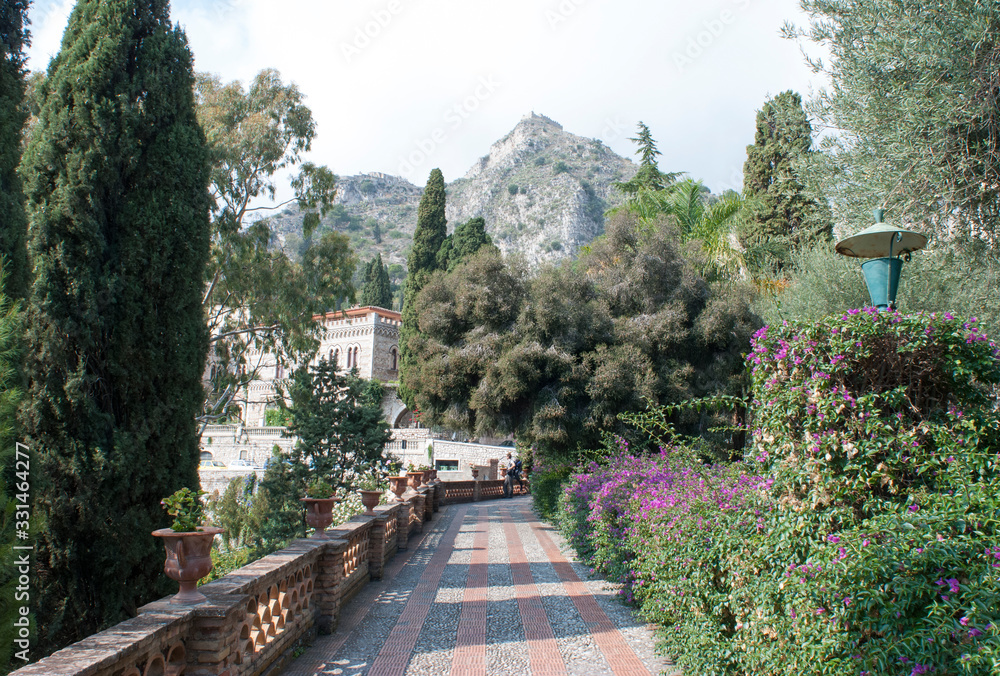 Taormina Old Town Gardens Footpath