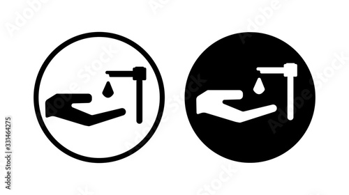sanitise icon on white background