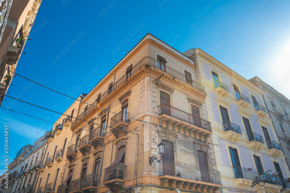 ROME, ITALY - January 17, 2019: Traditional street view of old buildings. is a city and special comune in Italy. With 2.9 million residents. Rome, ITALY