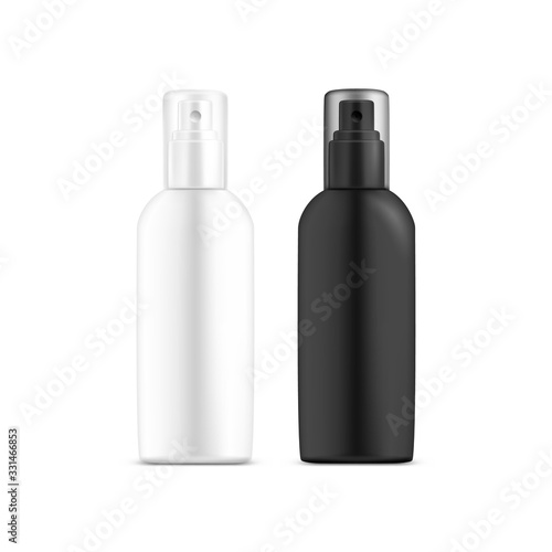 White, black blank or empty bottle for deodorant