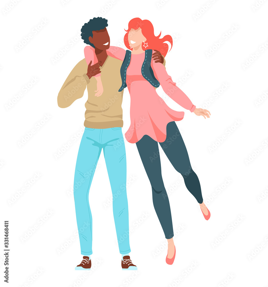 Friends together, young people taking selfie in phone for instagram or social media vector illustration isolated on white. Friendly man and women, girls, guys, boy. Friendship and relationship.