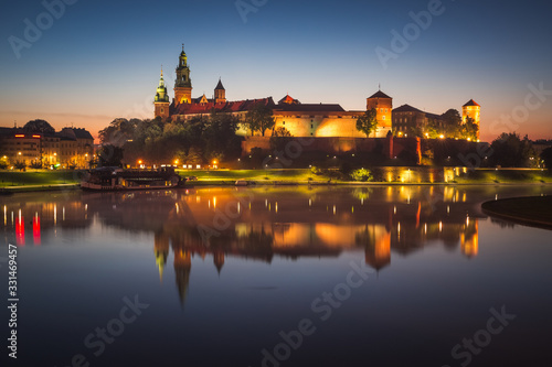 Panorama of Cracow, Poland, with royal Wawel castle, cathedral. © PawelUchorczak