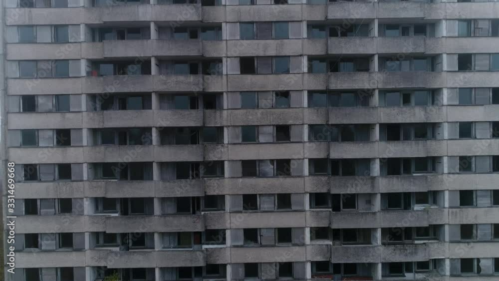 Video from a drone in an abandoned city of Pripyat in the Chernobyl exclusion zone. Abandoned houses in fog 8 Video from a drone in an abandoned city of Pripyat in the Chernobyl exclusion zone. Abandoned houses in fog 8