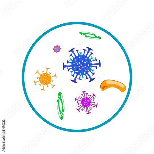 illustration graphic vector of corona virus in wuhan,corona virus infection. 2019-nvoc virus.corona virus microbe.