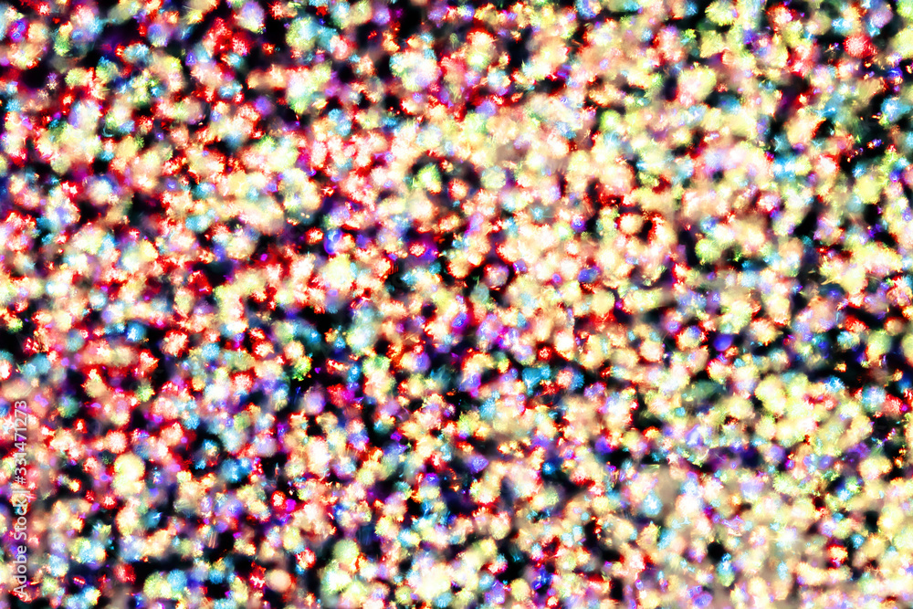 Glamour glitter texture. Magic sky background. Colorful bokeh shine. Vibrant color glowing grain spots texture for graphic design. Glamour glitter texture. Magic sky background. Colorful bokeh shine. Vibrant color glowing grain spots texture for graphic design.