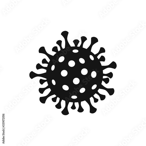 Dangerous Coronavirus Bacteria Cell Icon, 2019-nCoV.