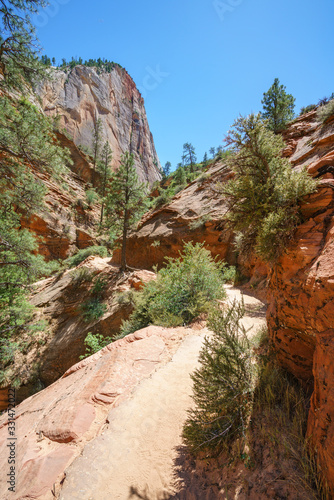 hiking the observation point trail in zion national park, usa © Christian B.