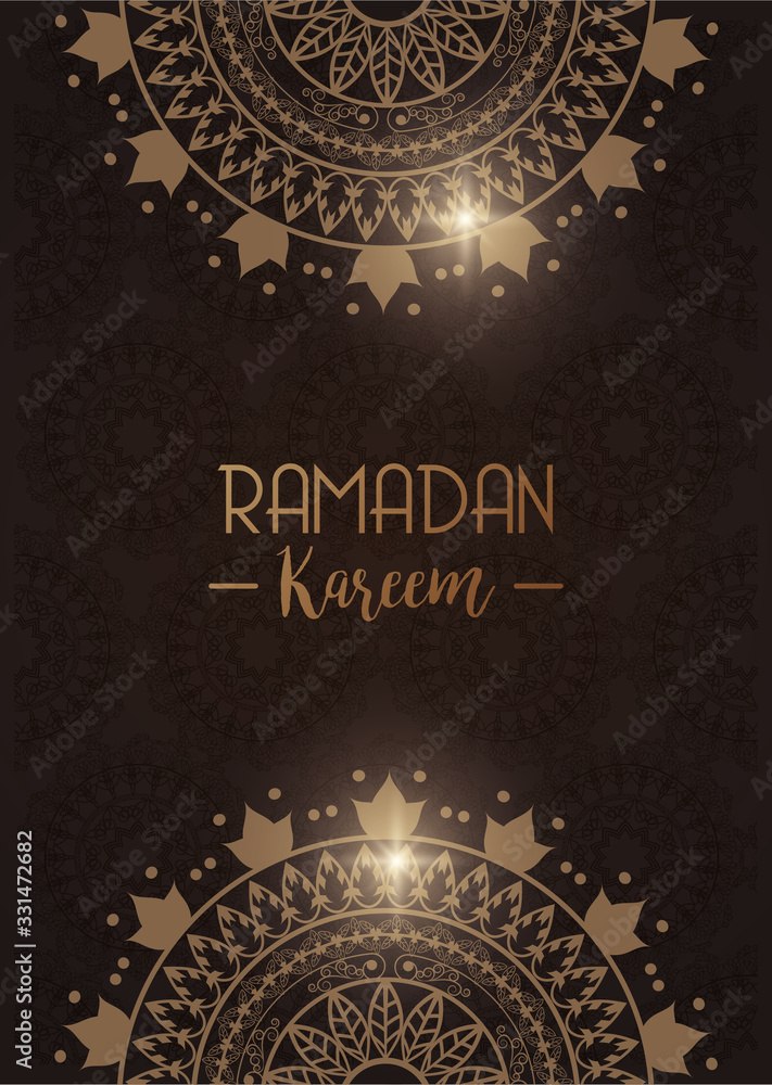 Obraz premium eid mubarak card with mandalas frames decoration