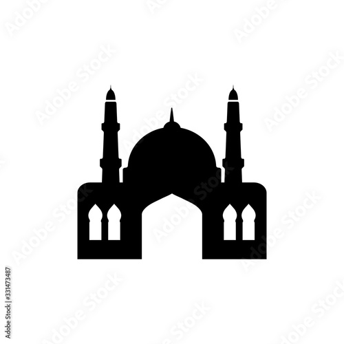 Mosque graphic design template vector isolated