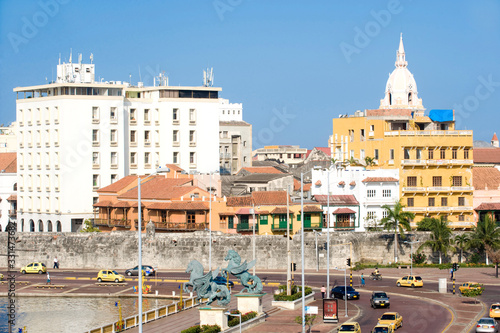 Cartagena, Bolivar, Colombia. February 10, 2010: Panoramic or view of Cartagena photo