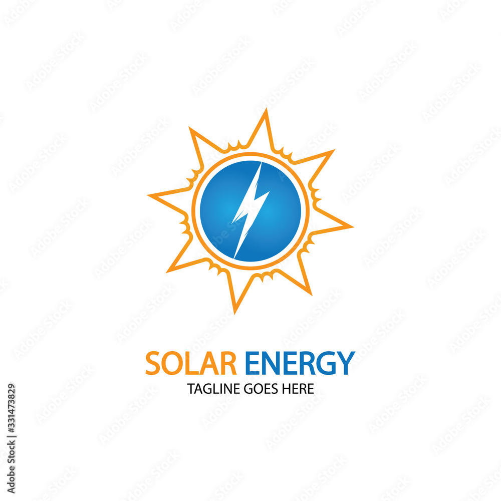 Sun solar energy logo design template. solar tech logo designsv Sun solar energy logo design template. solar tech logo designsv