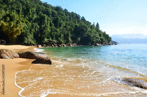 Cedrinho beach in Ubatuba, Brazil, quiet, clean, isolated