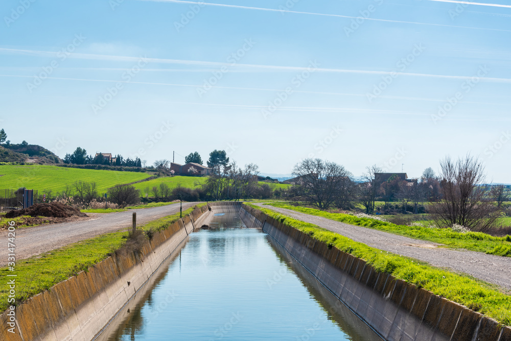 Irrigation canal in Belianes-Preixana Irrigation canal in Belianes-Preixana