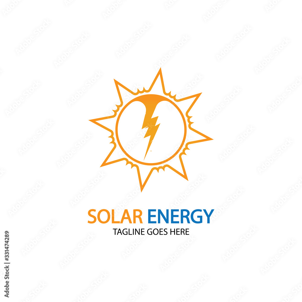 Sun solar energy logo design template. solar tech logo designsv Sun solar energy logo design template. solar tech logo designsv