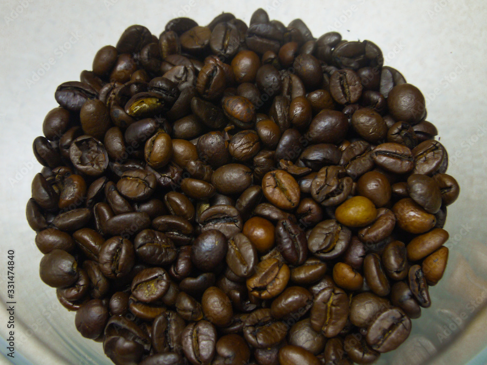 Coffee beans close-up Coffee beans close-up