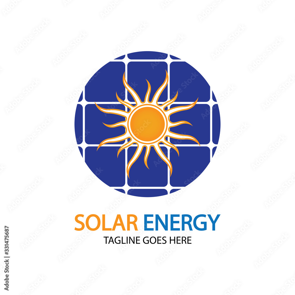 Sun solar energy logo design template. solar tech logo designsv Sun solar energy logo design template. solar tech logo designsv
