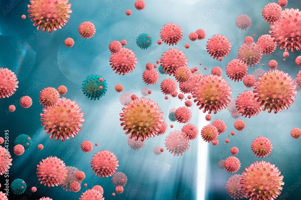 Abstract Corona Concept: Excessive Virus Spread Abstract Corona Concept: Excessive Virus Spread
