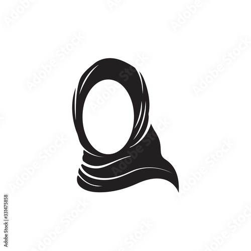 Hijab muslim graphic design template vector isolated
