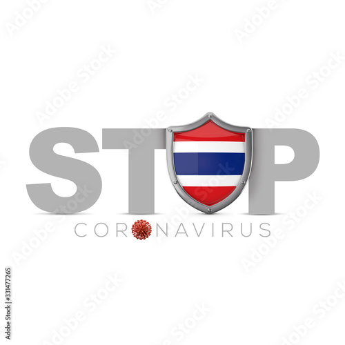 Free Download Thailand protective shield. Stop coronavius concept. 3D Render - GFXLoad