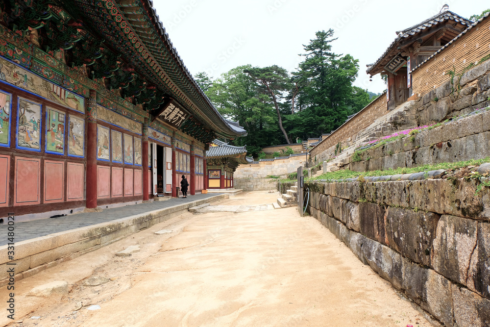 Haeinsa Temple in Hapcheon-gun, South Korea. Haeinsa is an old Korean traditional temple. Haeinsa Temple in Hapcheon-gun, South Korea. Haeinsa is an old Korean traditional temple.
