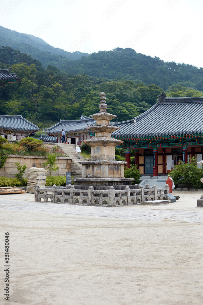 Haeinsa Temple in Hapcheon-gun, South Korea. Haeinsa is an old Korean traditional temple. Haeinsa Temple in Hapcheon-gun, South Korea. Haeinsa is an old Korean traditional temple.