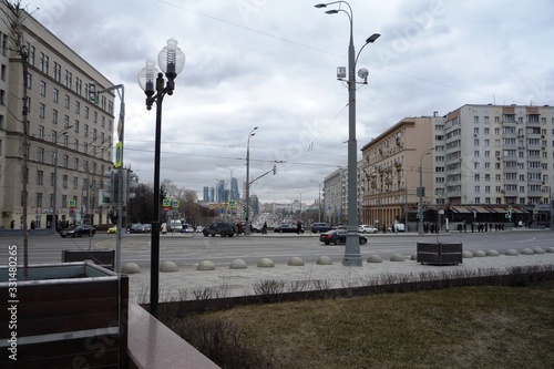 Photography october square in moscow