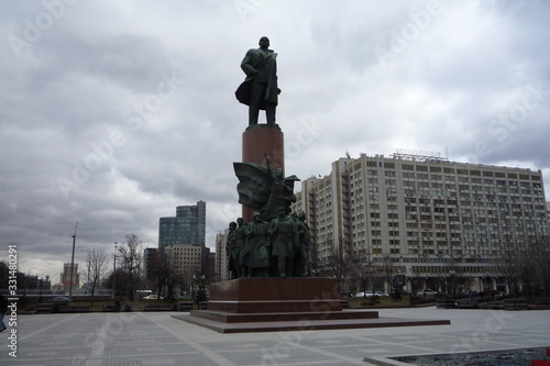 Photography monument to vladimir lenin in moscow