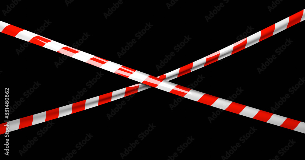 Obraz premium Striped protective tape.