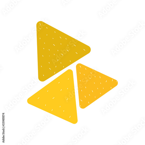 Mexican nachos flat style icon vector design