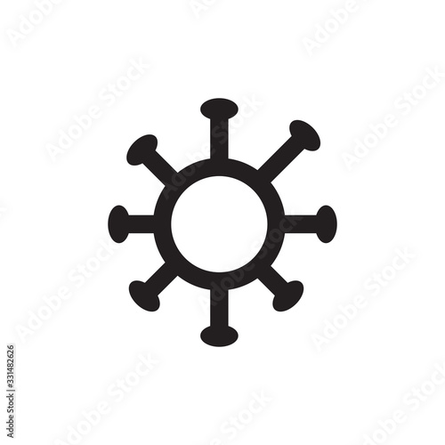 coronavirus flat icon, vector illustration