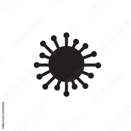 coronavirus flat icon, vector illustration