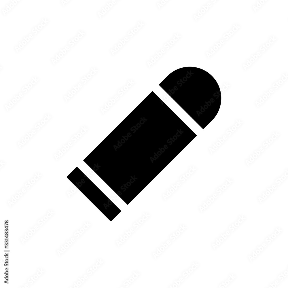 bullet icon, isolated, black on the white background. Vector bullet icon, isolated, black on the white background. Vector