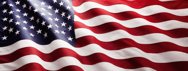 American Flag Wave Close Up