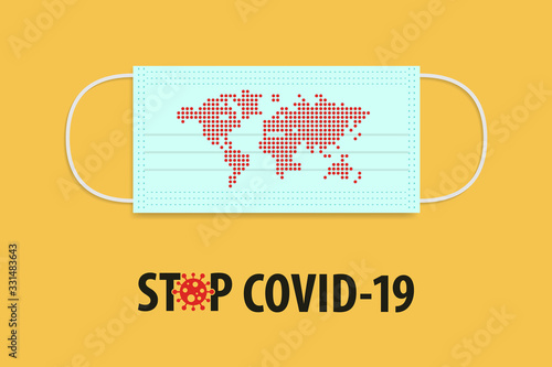Stop Covid-19 Coronavirus concept. Novel Coronavirus (2019-nCoV). World Health organization WHO introduced new official name for Coronavirus disease named COVID-19.