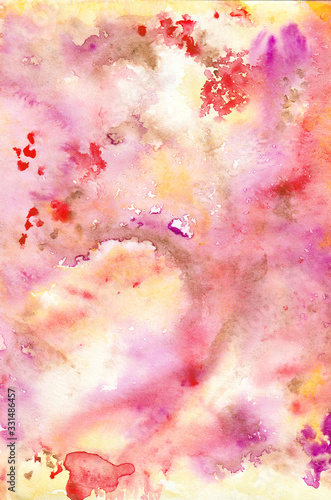 Fototapeta Naklejka Na Ścianę i Meble -  abstract pink delicate watercolor background