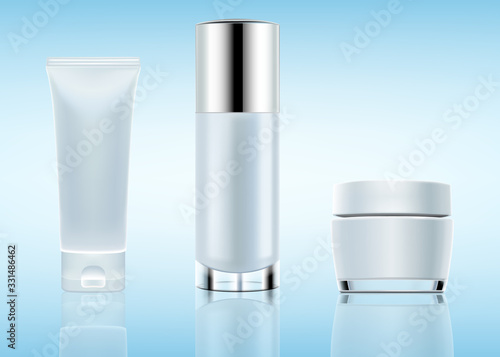 Realistic cosmetic bottle