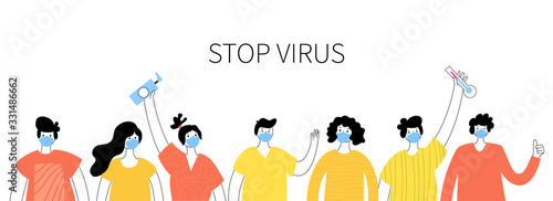 People protecting from Coronavirus