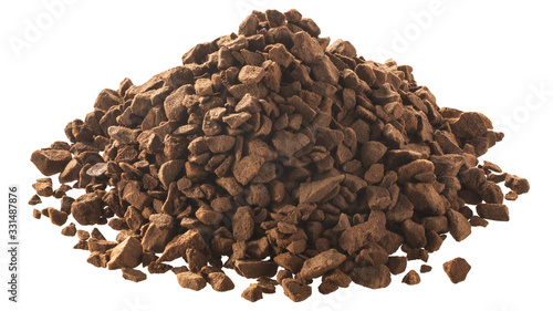 Εκτύπωση καμβά Freeze-dried coffee granules pile, paths