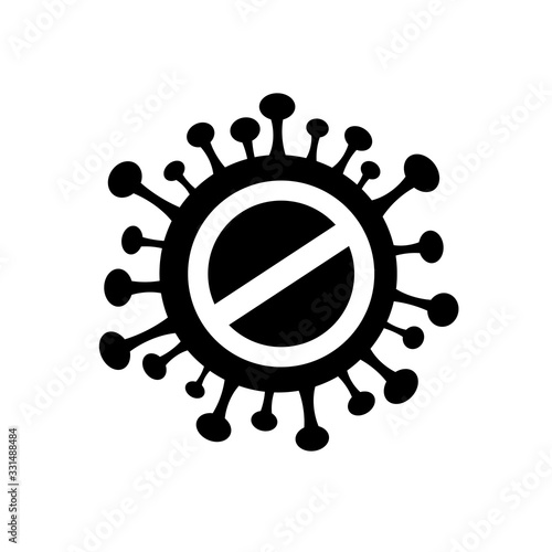 stop novel coronavirus icon for your web site design, logo, app, UI. coronavirus 2019 symbol. stop corona virus sign. virus wuhan from china.